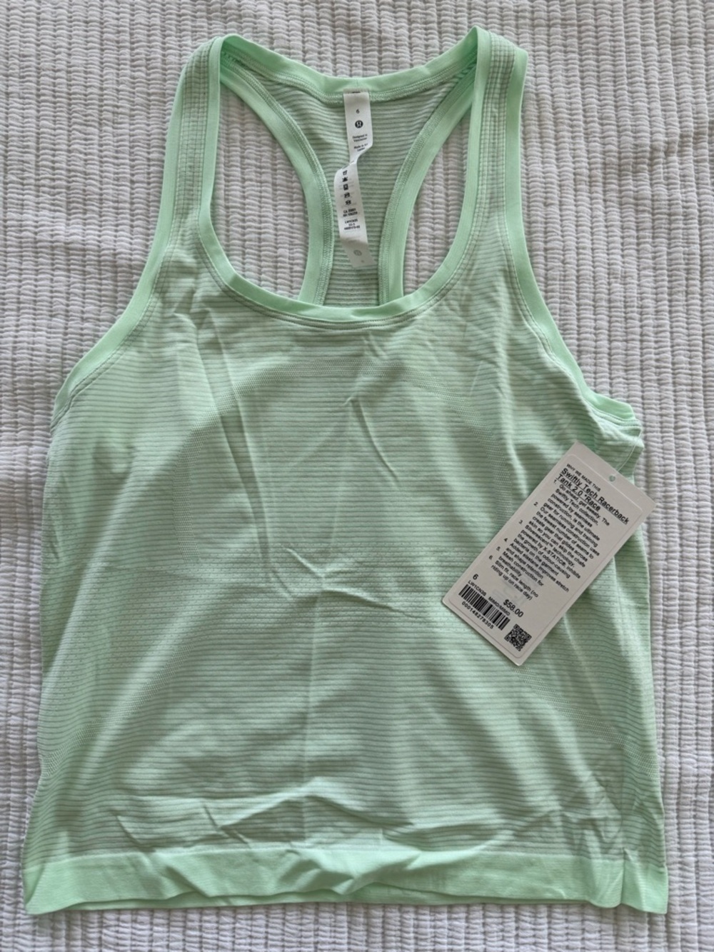 lululemon Swiftly Tech Racerback Tank 2.0 in Mint Green NEW WITH TAGS (NWT) - Picture 2 of 2